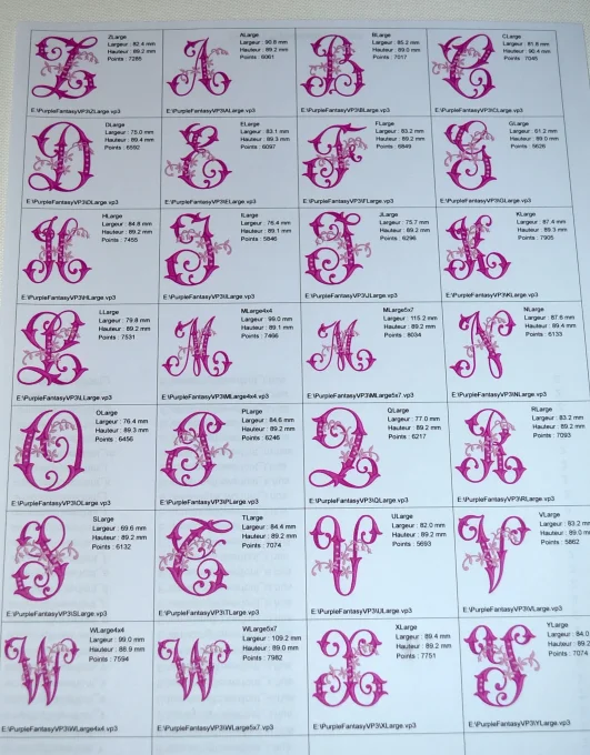 Monogramme Réf :  FANTAISIE