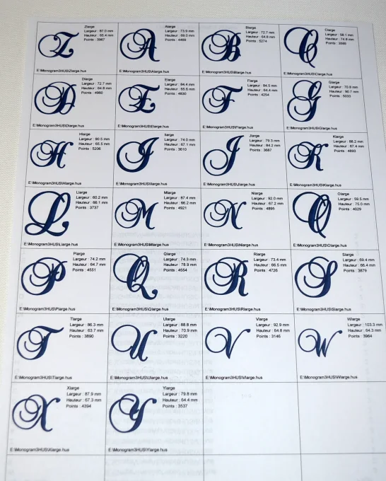 Monogramme Réf : SCRIPT3