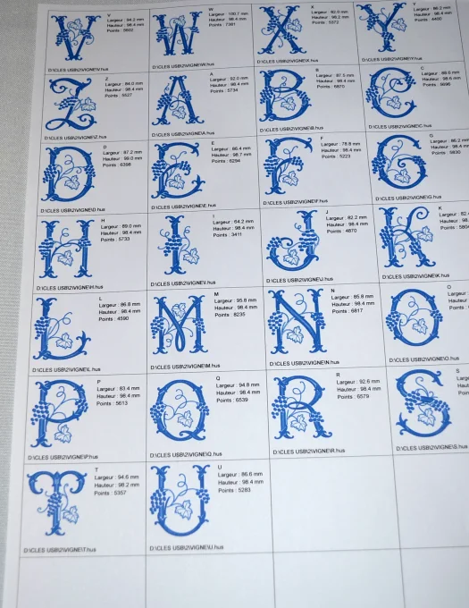 Monogramme Réf : VIGNE
