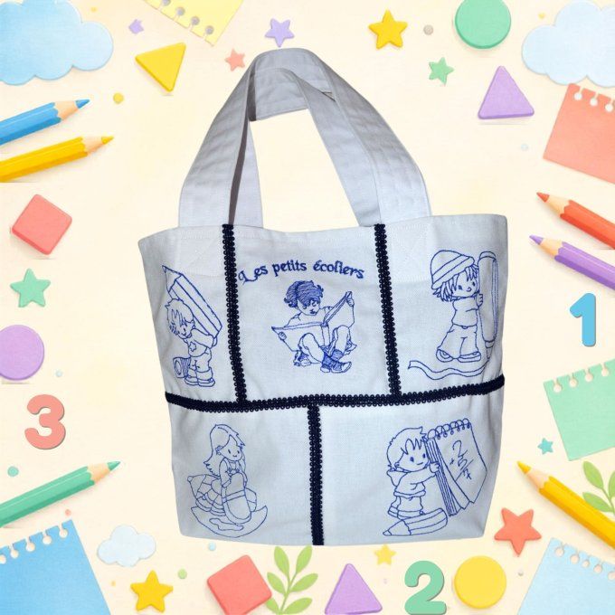 Mini Tote Bag Maîtresse d'École par L'Atelier d'Eleatine