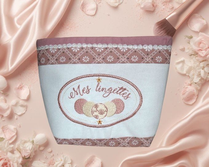 Corbeille rangement lingettes ou produits de beauté 