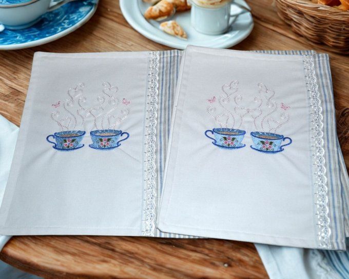 duo Sets de table brodés
