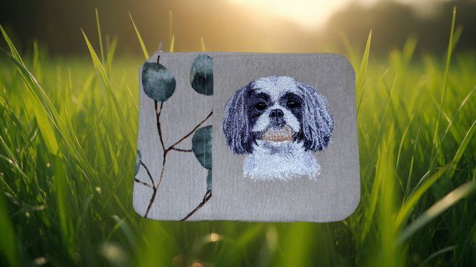 TROUSSE brodée pour animaux de compagnie - chien  